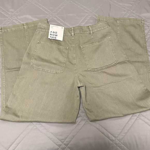 And Now This Olive Green High Rise Wide Leg Pants with Stretch - Picture 2 of 12